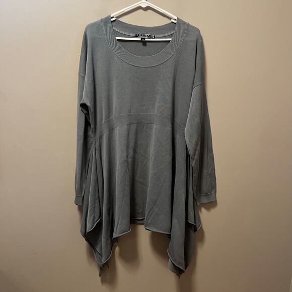 Peruvian Connection Women’s Asymmetrical Hem 100% Pima Cotton Sweater Size XL - Picture 1 of 6